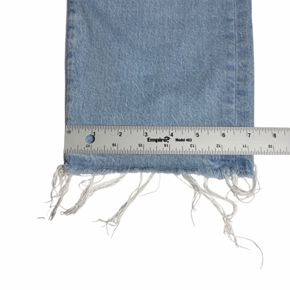 LOFT The Straight Jeans | Size 27 (4) | Raw Hem Vintage Medium Wash Denim - Picture 9 of 14